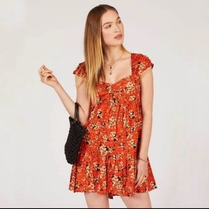 Free People Pattern Play Mini Dress, Sz Medium
